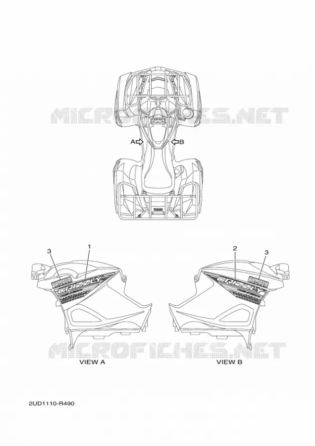 EMBLEME Yamaha QUAD 700 2017 GRIZZLY  YFM700FWAD