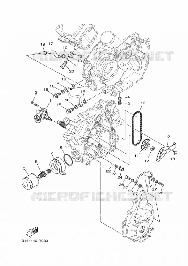 POMPE A HUILE Yamaha QUAD 700 2017 GRIZZLY  YFM700FWAD