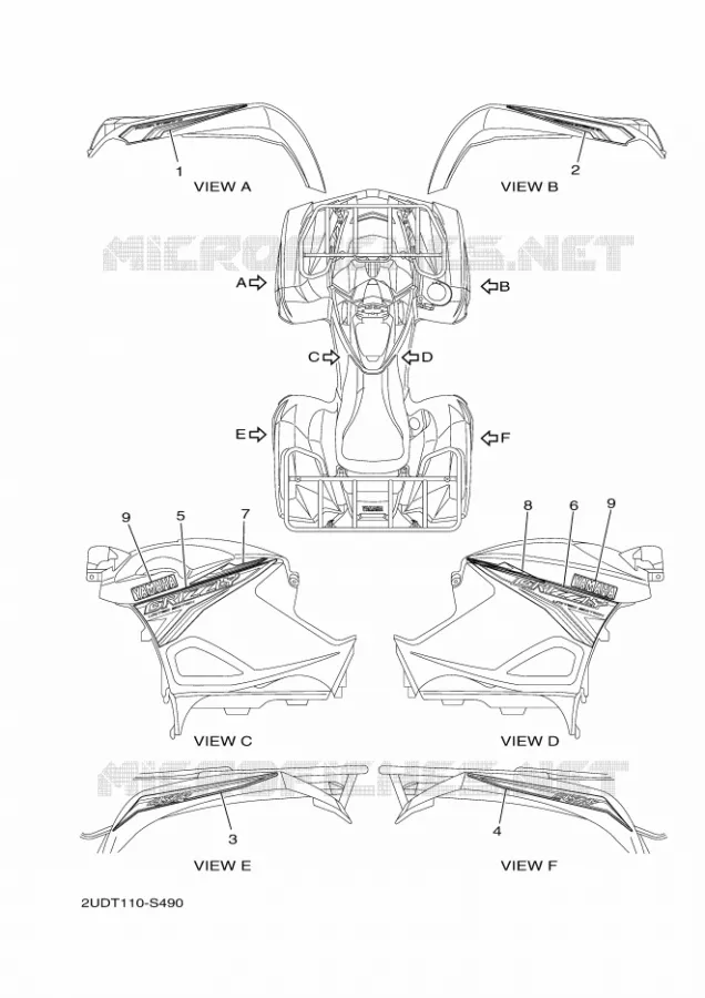 EMBLEME Yamaha QUAD 700 2017 GRIZZLY  YFM700FWAD