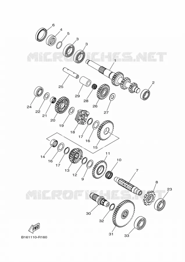 TRANSMISSION Yamaha QUAD 700 2017 GRIZZLY  YFM700FWAD