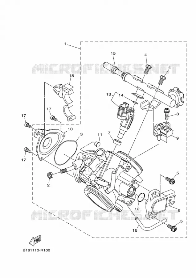 BOITIER PAPILLON INJECTION Yamaha QUAD 700 2017 KODIAK  YFM700FWBD