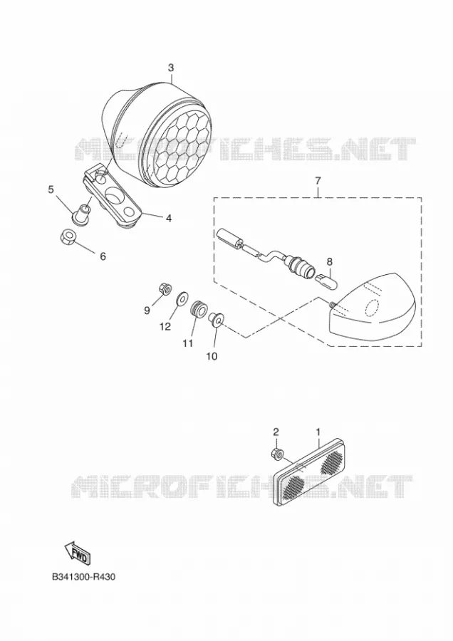 FEU ARRIERE Yamaha MOTO 700 2016 XSR  XSR700