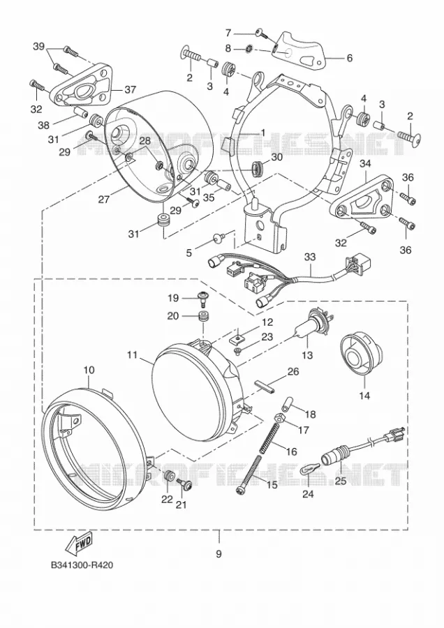 PHARE  Yamaha MOTO 700 2016 XSR  MTM690-U