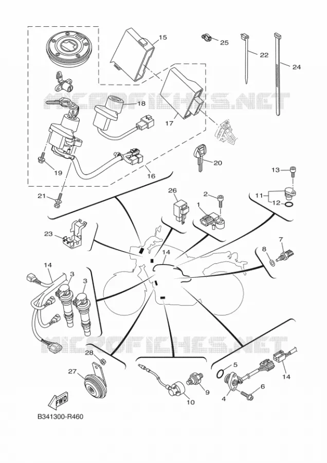 PARTIE ELECTRIQUE 2 Yamaha MOTO 690 2017 XSR  MTM690