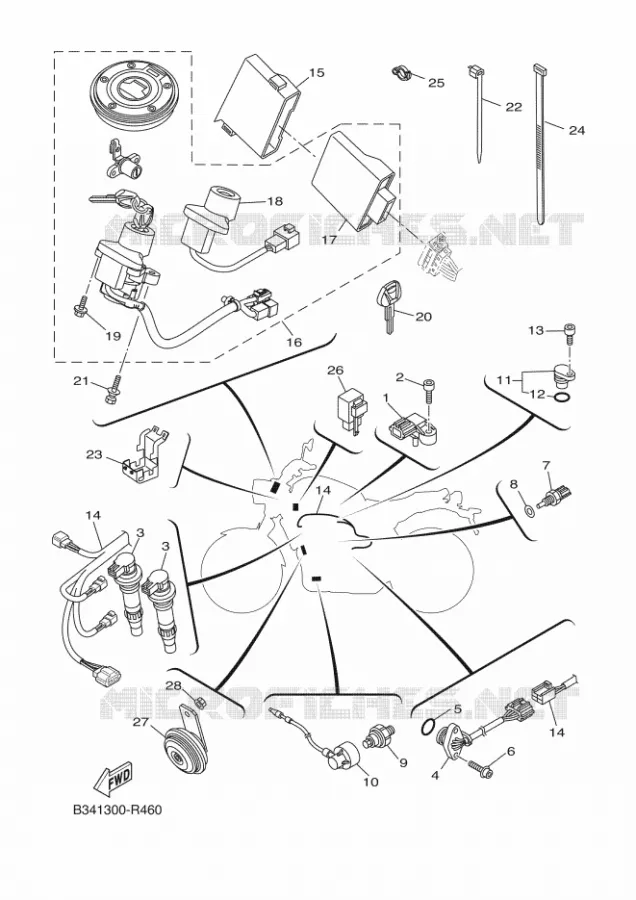 PARTIE ELECTRIQUE 2 Yamaha MOTO 690 2017 XSR  MTM690-U