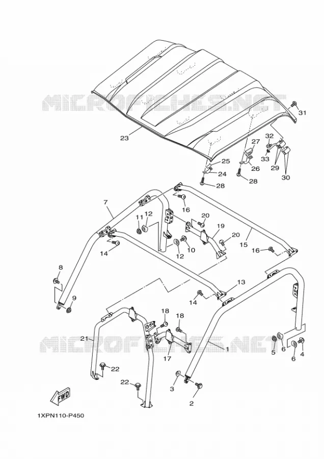 PARE CHOCS 2 Yamaha SIDE BY SIDE 700 2017 VIKING  YXM700E