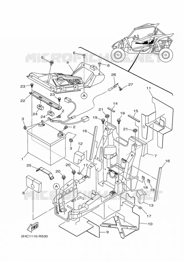 PARTIE ELECTRIQUE 2 Yamaha SIDE BY SIDE 1000 2017 YXZ  YXZ1000ET