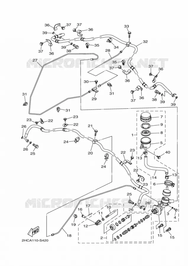 MAITRE CYLINDRE Yamaha SIDE BY SIDE 1000 2017 YXZ  YXZ1000ETS