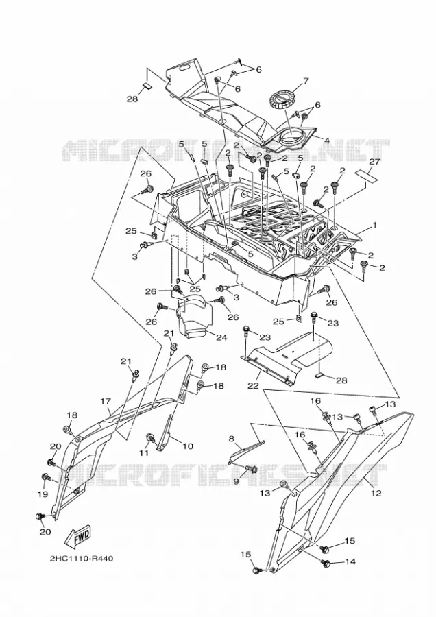 PORTE BAGAGES Yamaha SIDE BY SIDE 1000 2017 YXZ  YXZ1000ETS