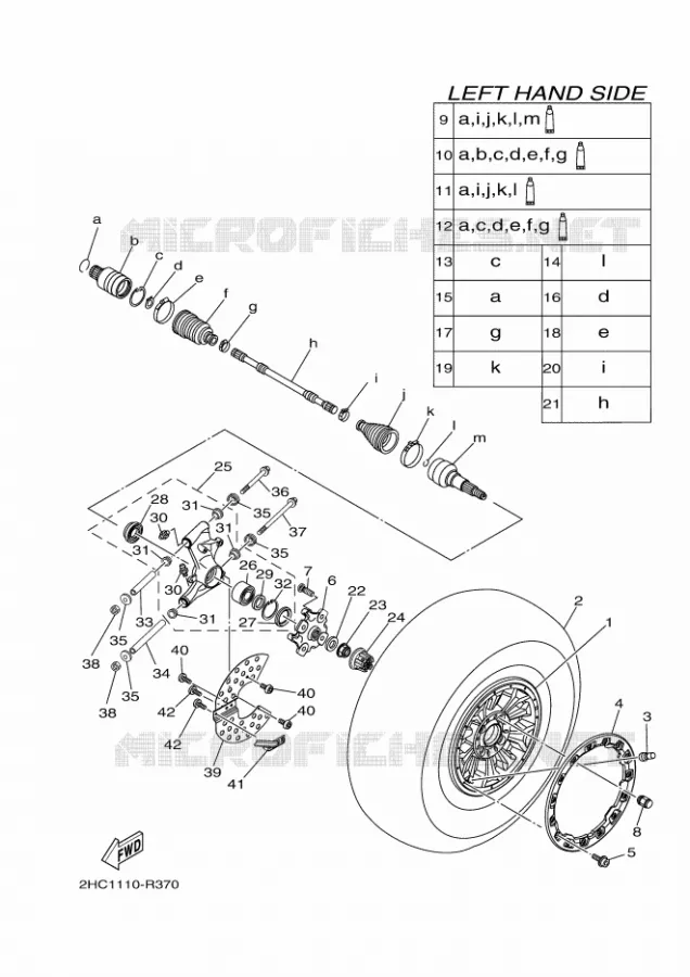 ROUE ARRIERE Yamaha SIDE BY SIDE 1000 2017 YXZ  YXZ1000ETS