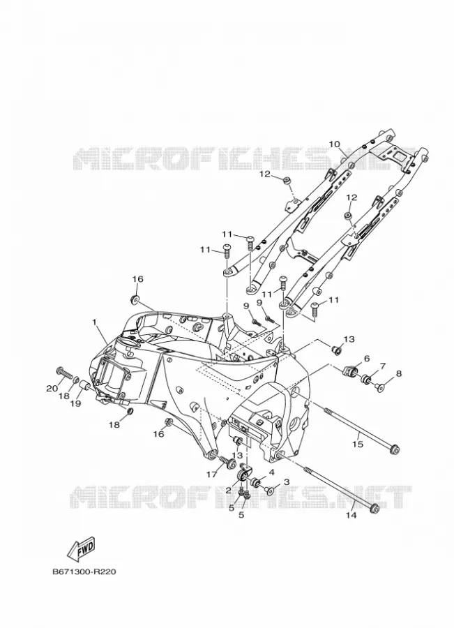 CADRE Yamaha MOTO 1000 2016 MT  MTN1000
