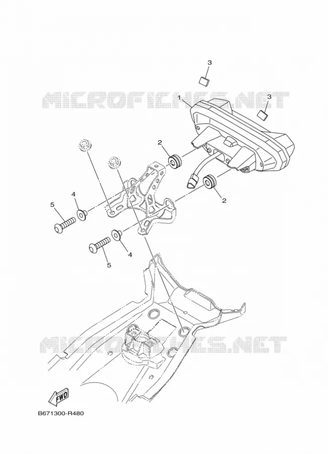 FEU ARRIERE Yamaha MOTO 1000 2016 MT  MTN1000