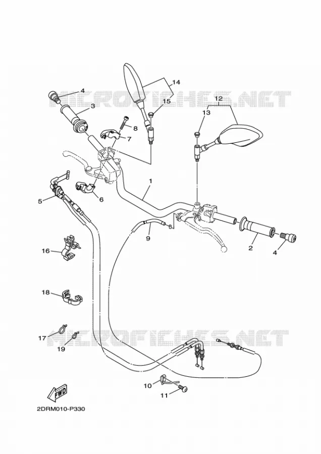 GUIDON ET CABLES Yamaha MOTO 900 2016 MT  MT09