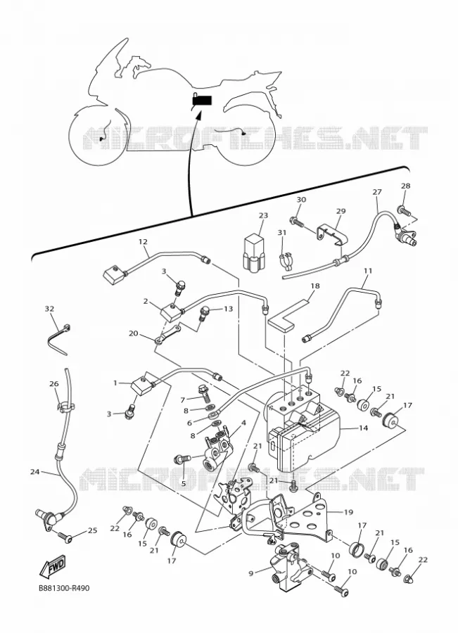 PARTIE ELECTRIQUE 3 Yamaha MOTO 1300 2016 FJR  FJR1300-A