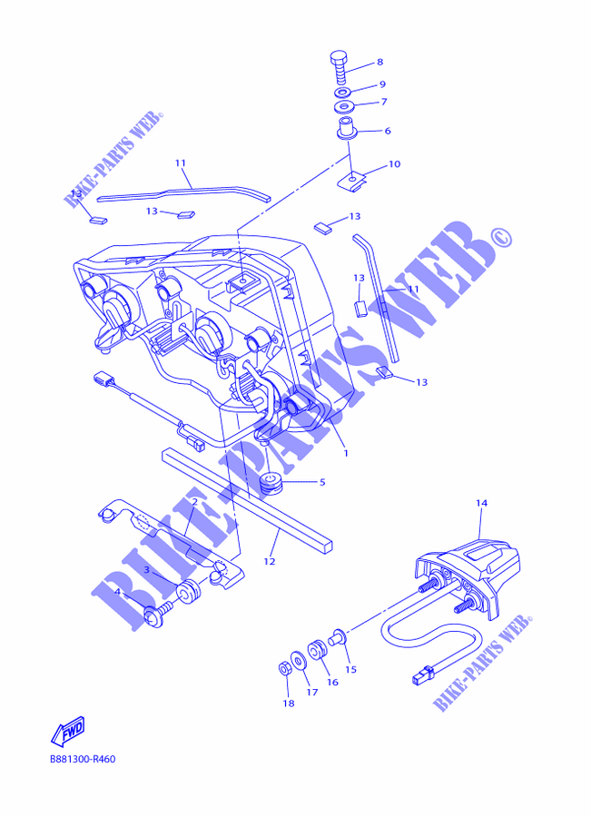 FEU ARRIERE pour Yamaha FJR 1300 ABS de 2016