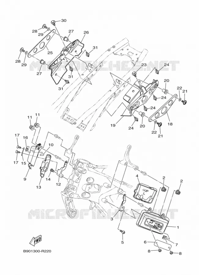 COUVERCLE LATERAL Yamaha MOTO 850 2016 XSR  MTM850