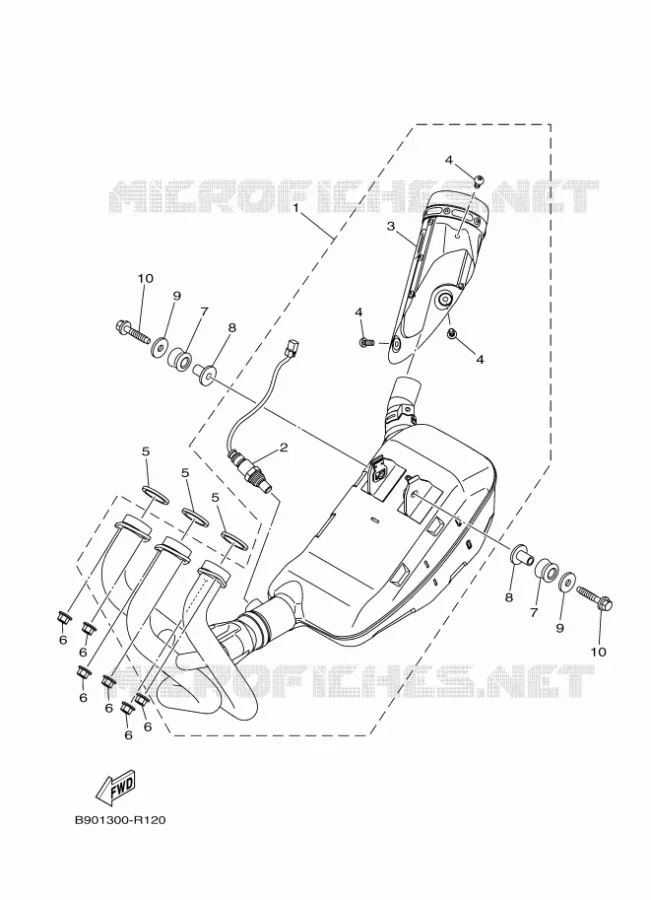 ECHAPPEMENT Yamaha MOTO 850 2016 XSR  MTM850