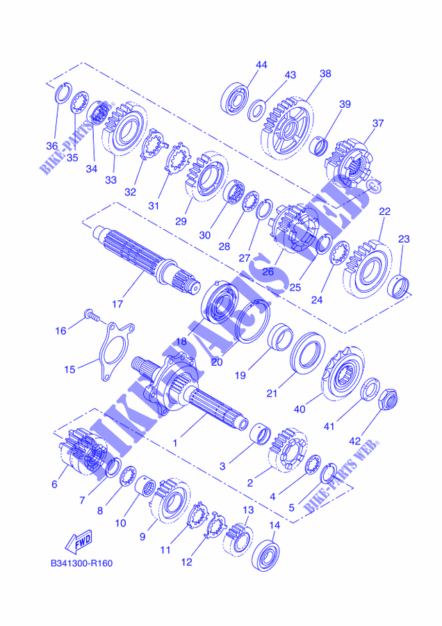 TRANSMISSION pour Yamaha MT-07 TRACER ABS de 2016