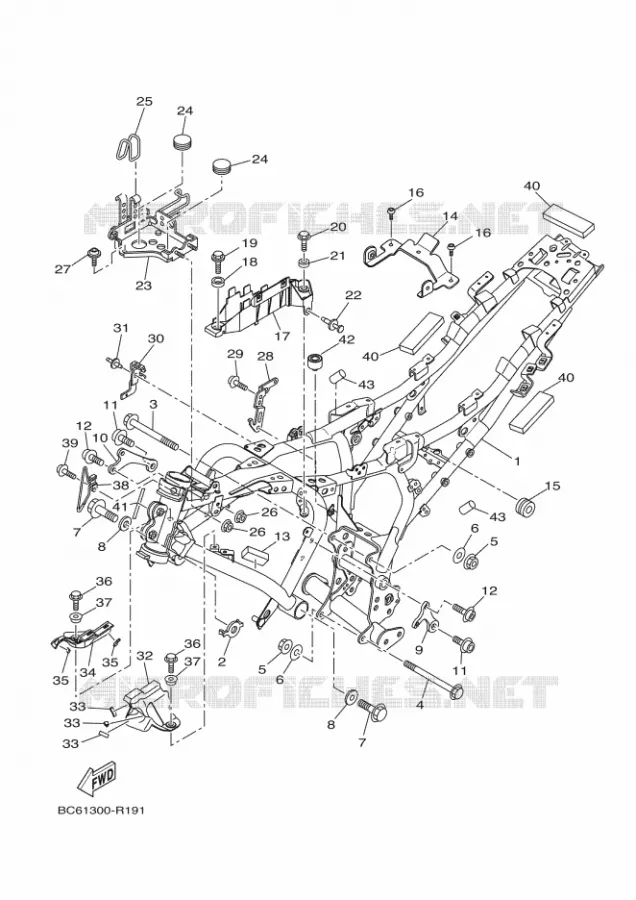CADRE Yamaha MOTO 690 2016 MT  MTT690-U