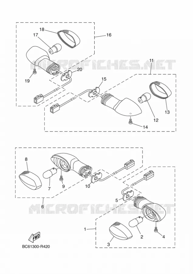 CLIGNOTANT Yamaha MOTO 700 2016 TRACER  MTT690-U