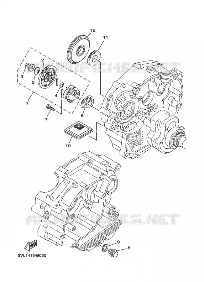 POMPE A HUILE Yamaha MOTO 125 2017 AG  AG125