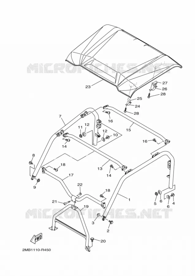 PARE CHOCS 2 Yamaha SIDE BY SIDE 700 2016 WOLVERINE  YXE700ES