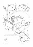 RADIATEUR / DURITES pour Yamaha MT 125 de 2016