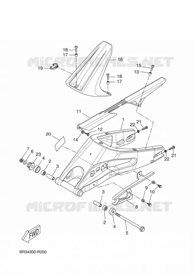 BRAS ARRIERE Yamaha MOTO 125 2017 MT  MT125-A