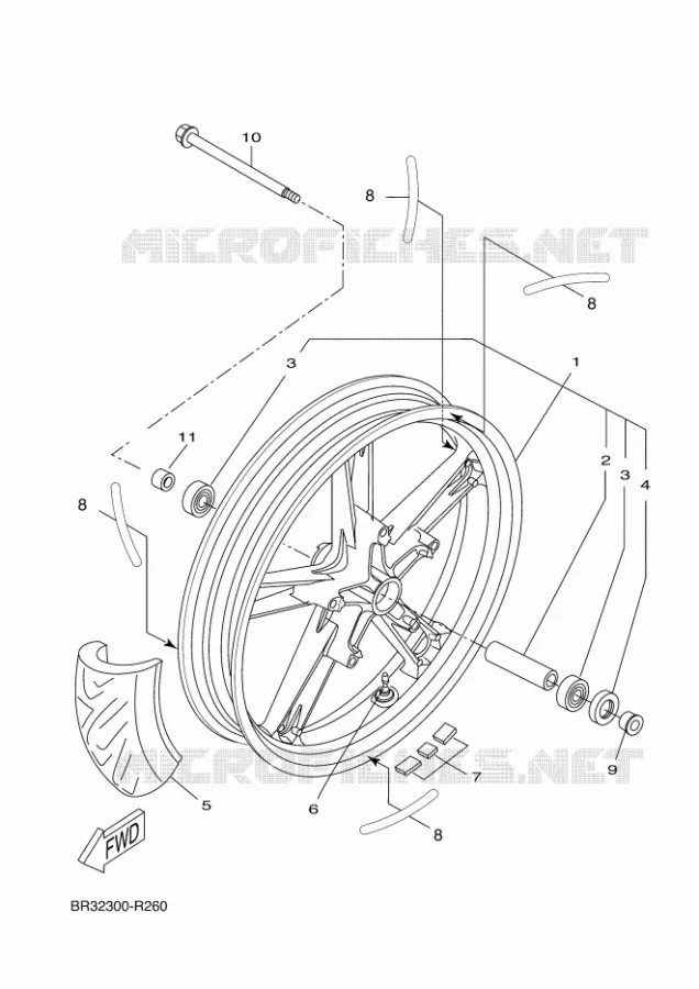 ROUE AVANT Yamaha MOTO 125 2017 MT  MT125-A