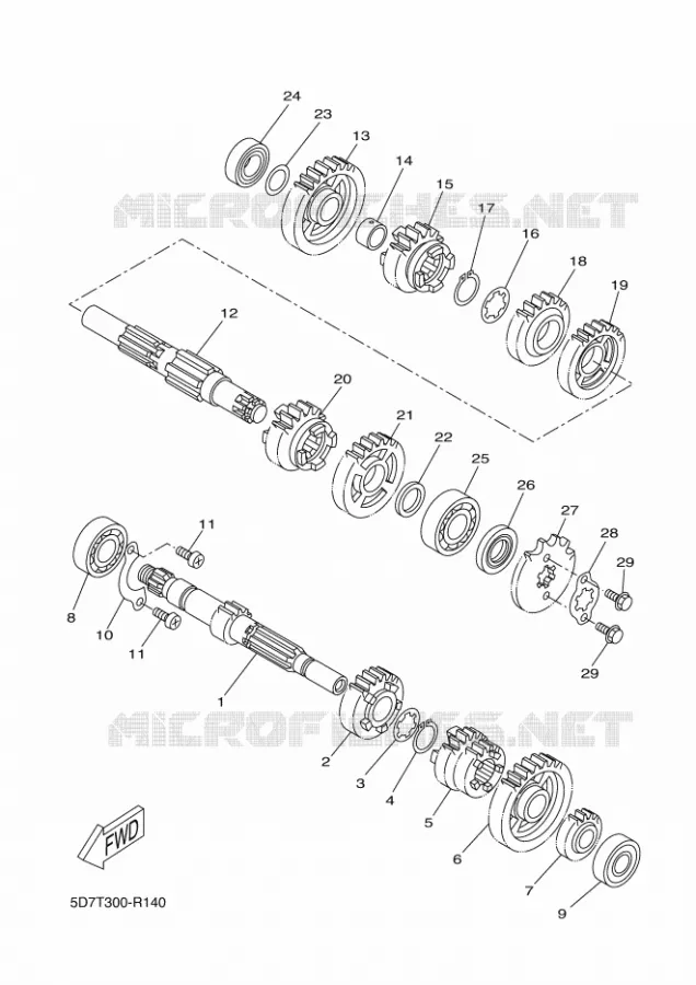 TRANSMISSION Yamaha MOTO 125 2017 R125  YZF-R125A