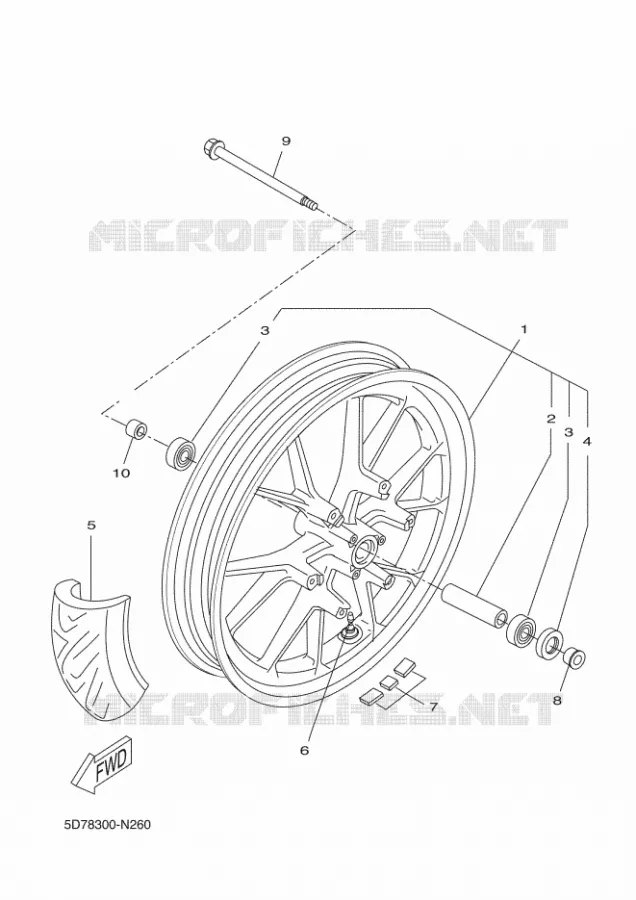 ROUE AVANT Yamaha MOTO 125 2017 R125  YZF-R125A