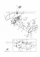 CARTER   MOTEUR 1 pour Yamaha TRYPTIK 125 ABS de 2017