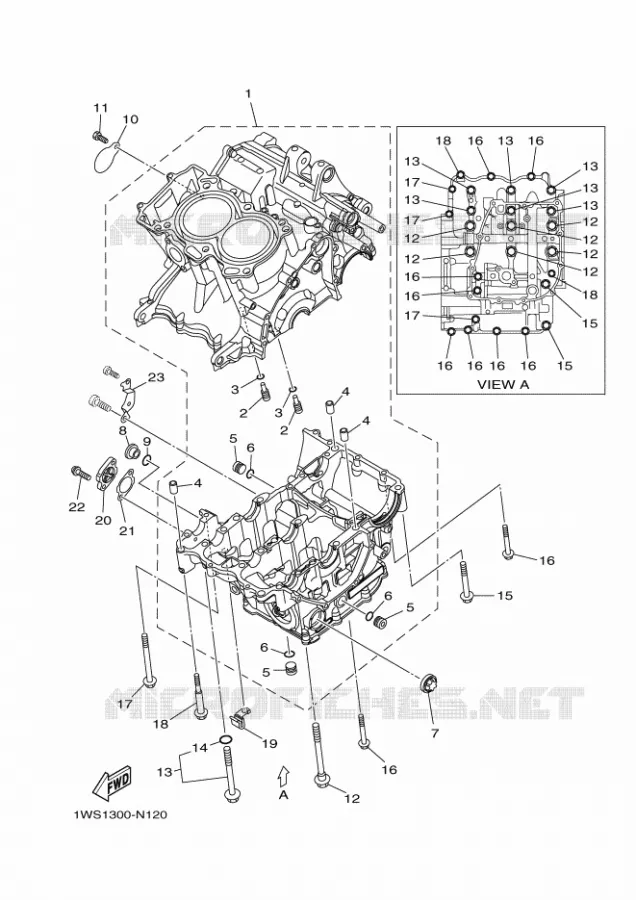 CARTER MOTEUR Yamaha MOTO 700 2017 MT  MT07A