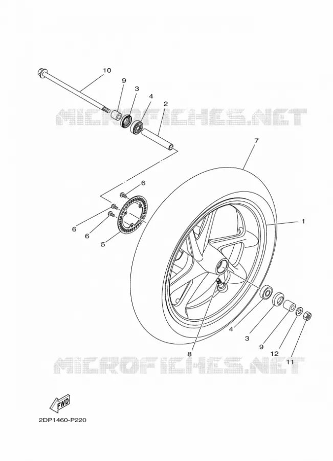 ROUE AVANT Yamaha SCOOTER 125 2017 NMAX  GPD125-A