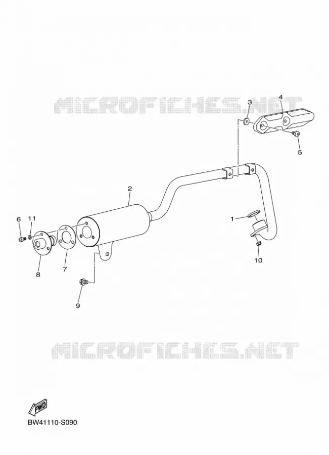ECHAPPEMENT Yamaha QUAD 50 2017 YFZ  YFZ50