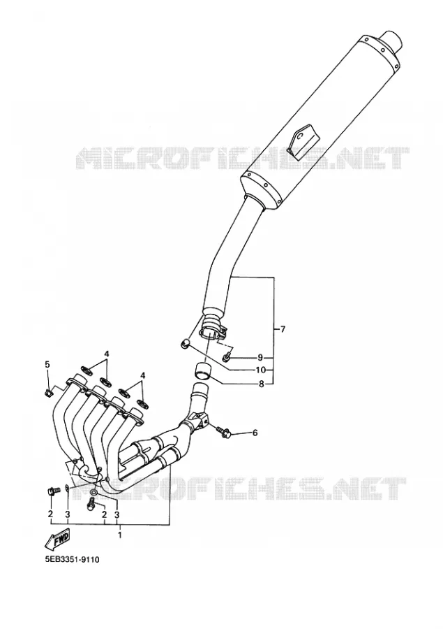 ECHAPPEMENT Yamaha MOTO 600 2001 R6  YZF-R6