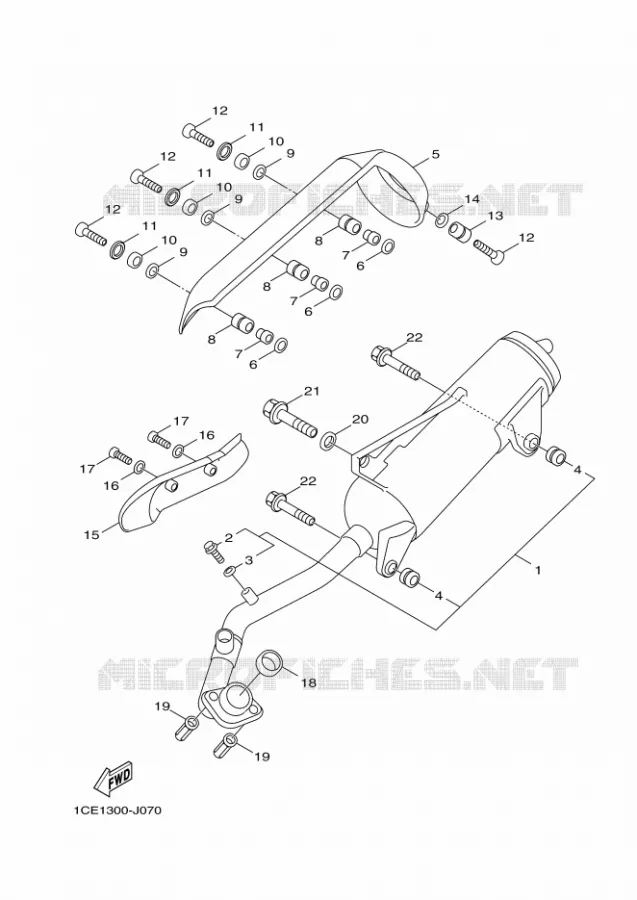 ECHAPPEMENT Yamaha SCOOTER 125 2010 BWS  YW125