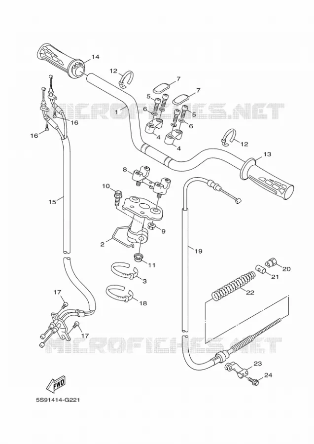 GUIDON ET CABLES Yamaha SCOOTER 125 2010 BWS  YW125