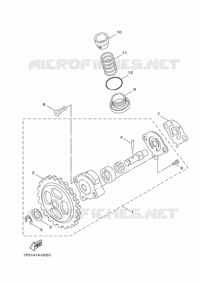 POMPE A HUILE Yamaha SCOOTER 125 2010 BWS  YW125