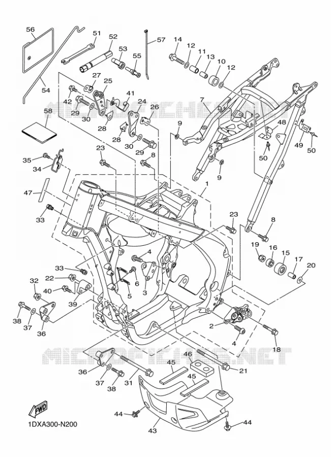 CADRE Yamaha MOTO 450 2014 WRF  WR450F