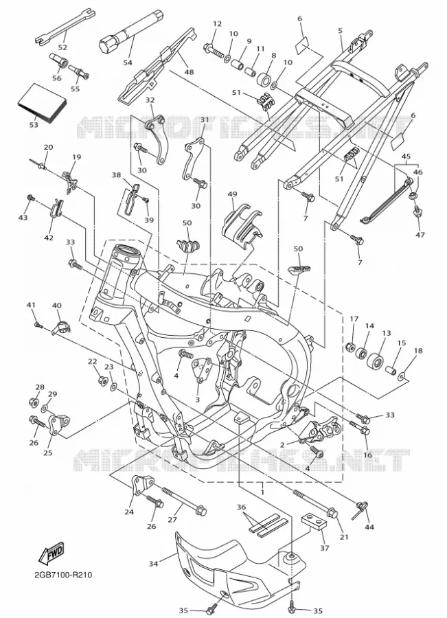 CADRE Yamaha MOTO 250 2016 WRF  WR250F