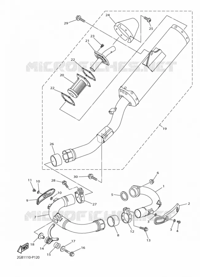 ECHAPPEMENT Yamaha MOTO 250 2016 WRF  WR250F
