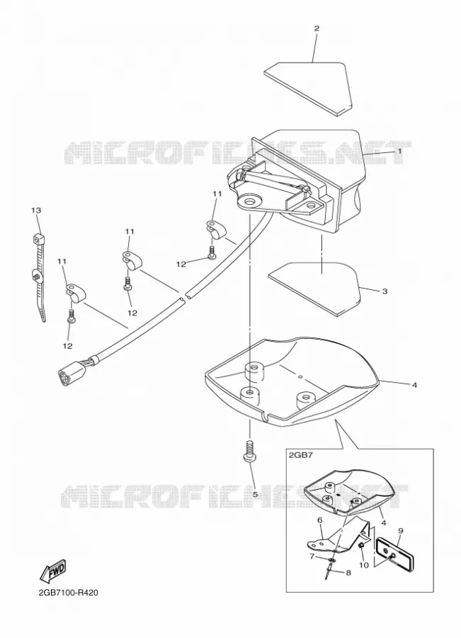 FEU ARRIERE Yamaha MOTO 250 2016 WRF  WR250F