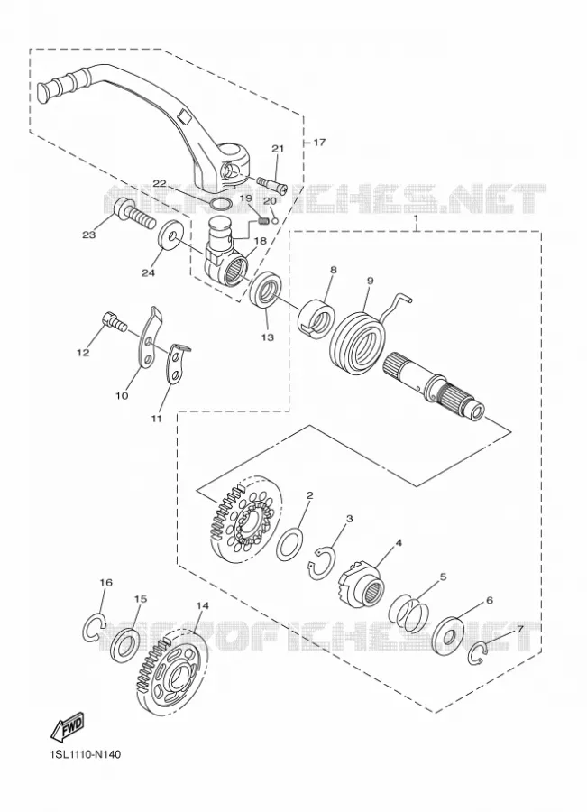 DEMARREUR Yamaha MOTO 450 2016 WRF  WR450F