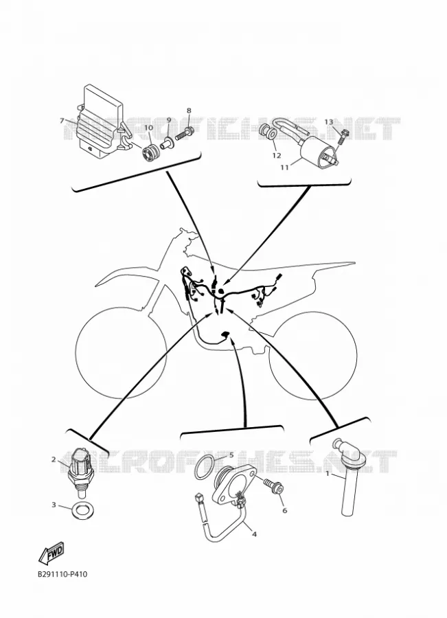 PARTIE ELECTRIQUE 1 Yamaha MOTO 450 2016 WRF  WR450F