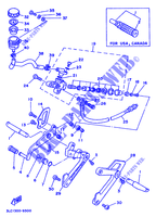 SUPPORT / REPOSE PIEDS pour Yamaha TZ250 de 1989