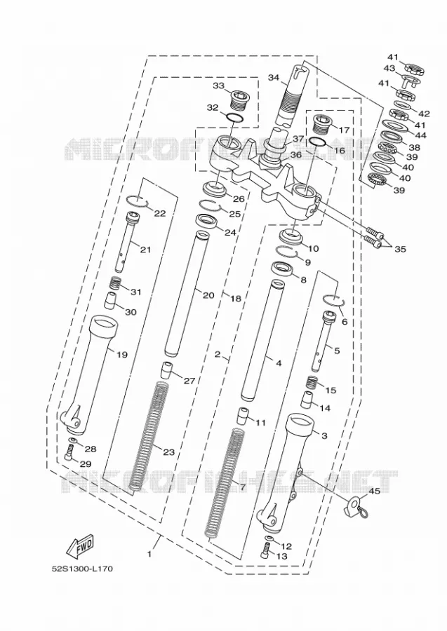 FOURCHE Yamaha SCOOTER 150 2012 XENTER  HW151
