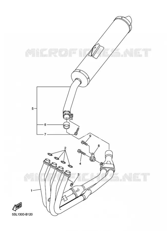 ECHAPPEMENT Yamaha MOTO 600 2003 R6  YZF-R6