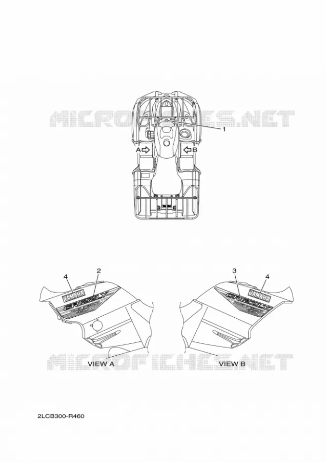 EMBLEME Yamaha QUAD 450 2016 GRIZZLY  YFM450FWAD