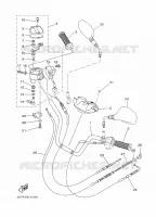 GUIDON ET CABLES pour Yamaha YFM350FWA de 2011